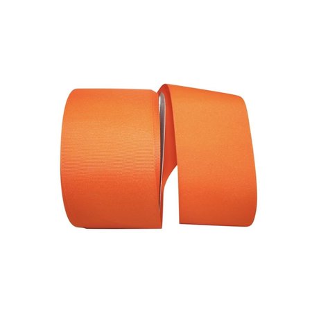 RELIANT RIBBON 3 in. 50 Yards Grosgrain Texture Ribbon, Orange 5200-058-40K